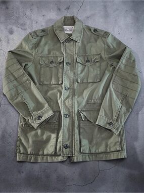 Converse One Star Unisex Military Green Button Front Surplus Field Jacket